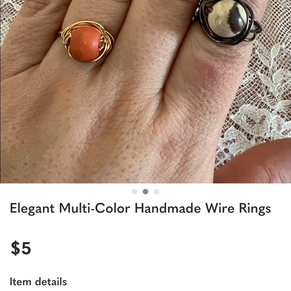 Handmade Wire Rings - Picture 2 of 3